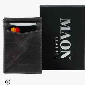 LEATHER Modern Gray Men's Slim Wallet